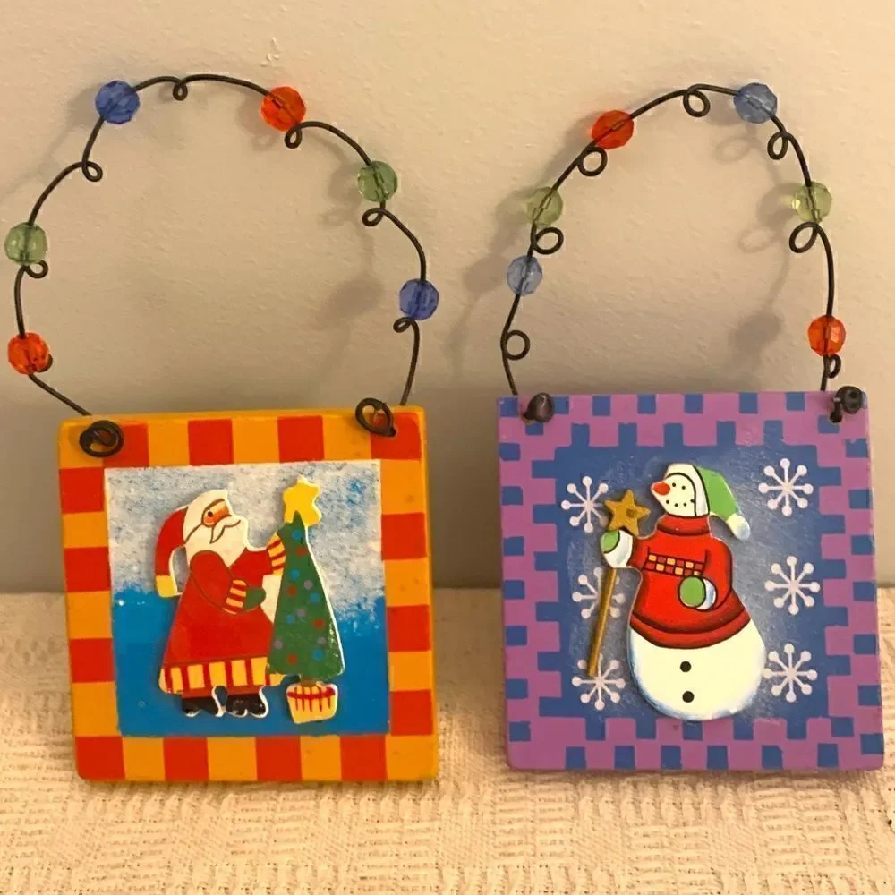 Santa and Snowman Holiday Decor